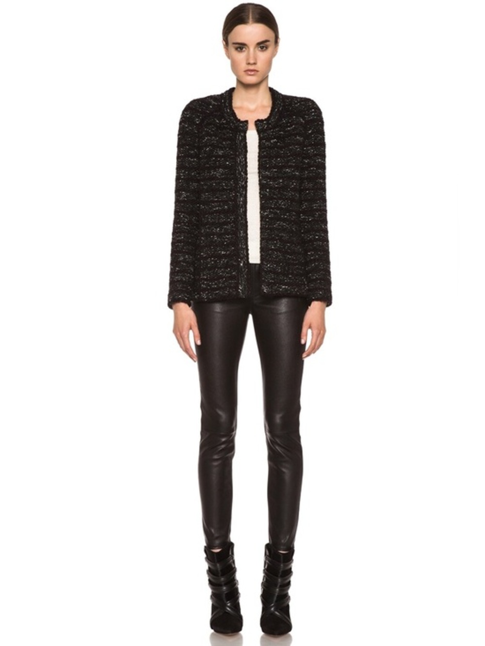Isabel Marant Etoile Iona Cowens Knit Jacket in Anthracite Sz36